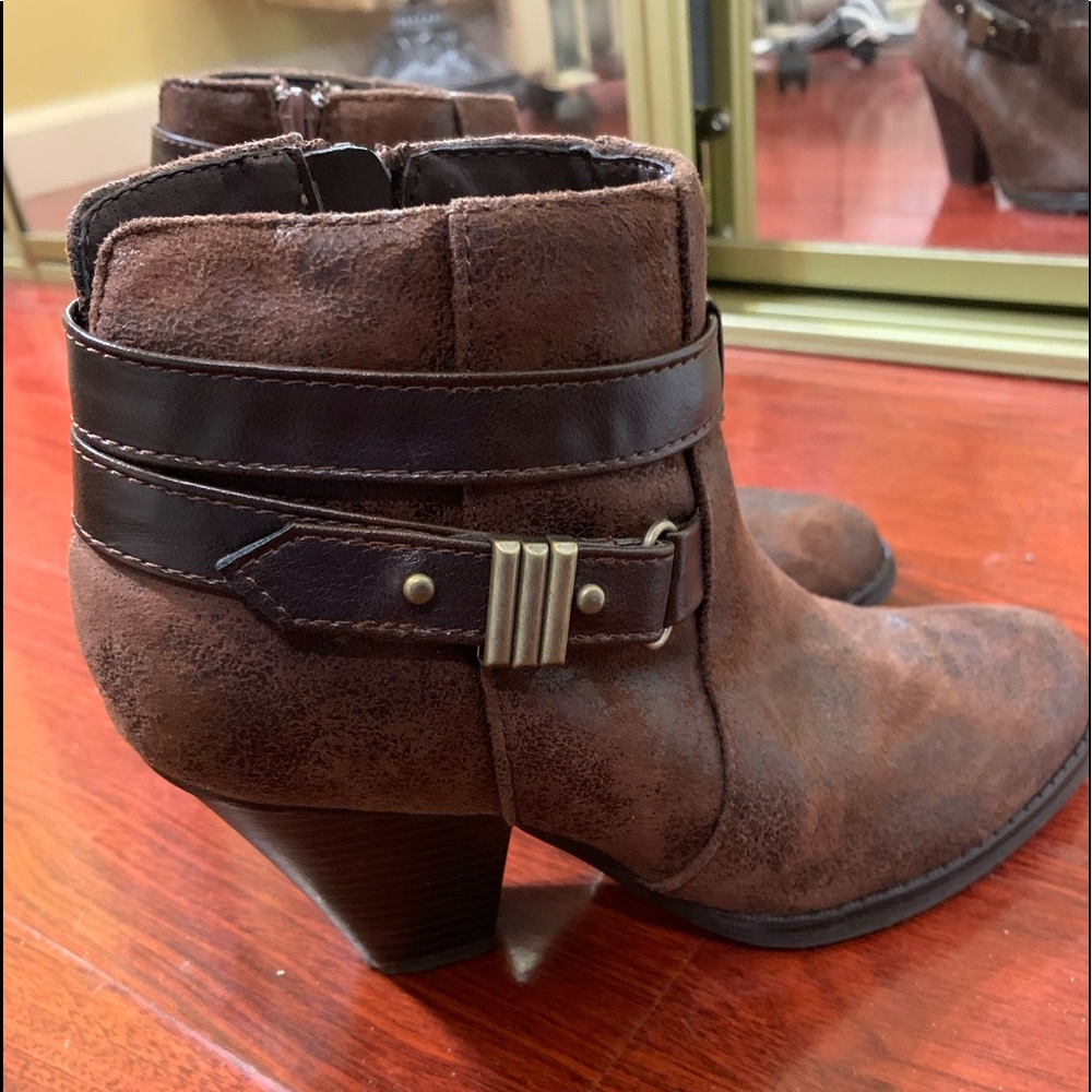 JustFab Heel Bootie Brown